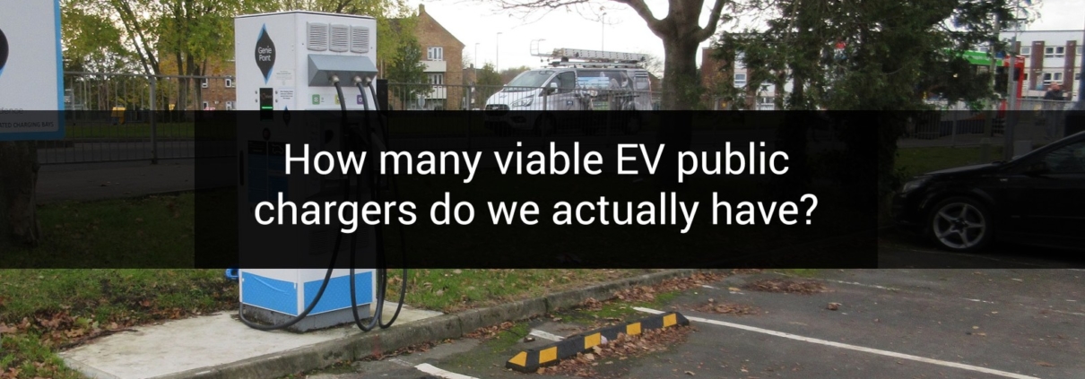 Electric Vehicle charging point in car park